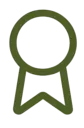Icono de calidad certificada y materiales premium
